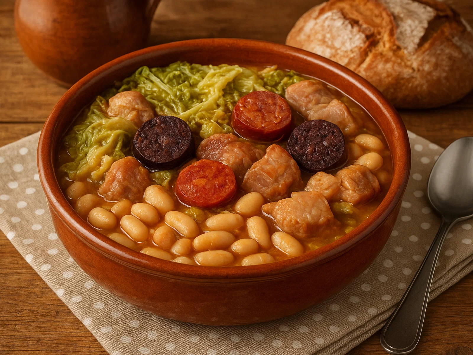 Cocido montañés – Kantabrischer Bohnen‑Kohl‑Eintopf