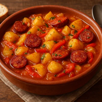 Patatas a la Riojana – geschmorte Kartoffeln mit Chorizo