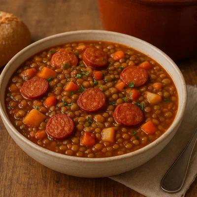 Lentejas con Chorizo – Spanischer Linseneintopf