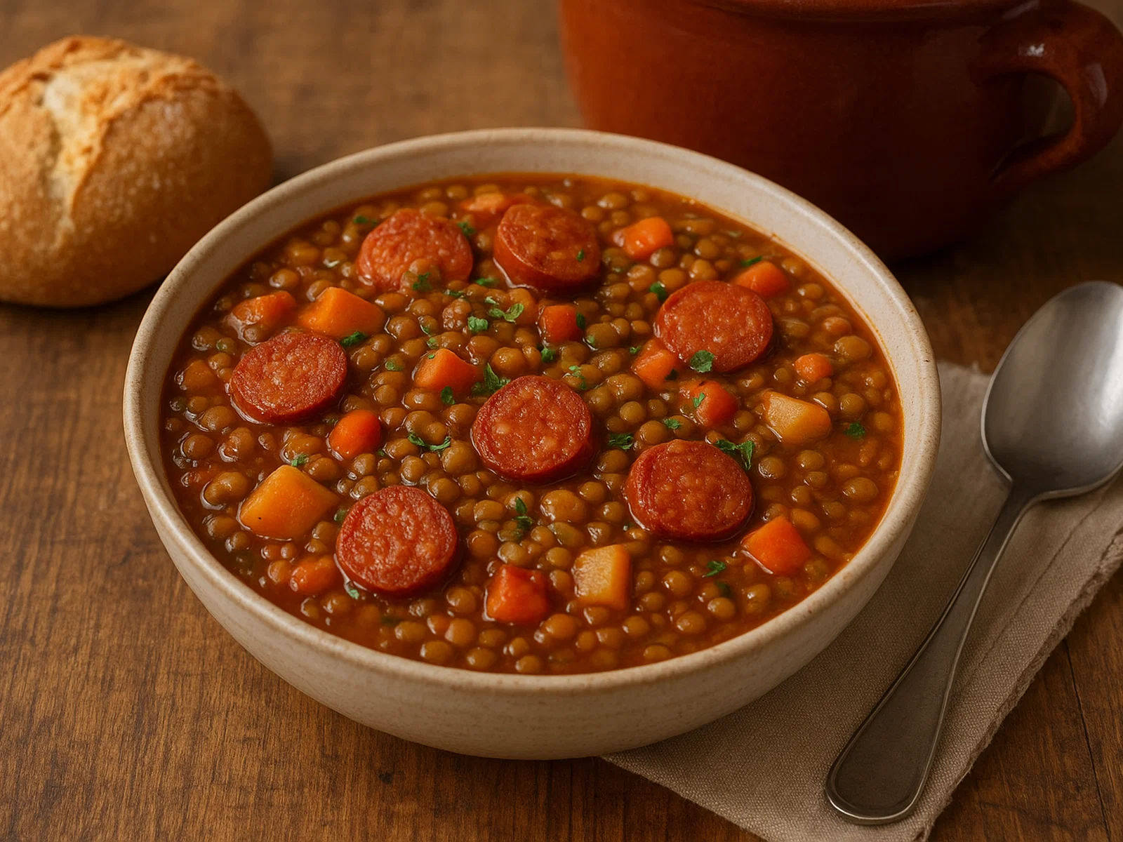 Lentejas con Chorizo – Spanischer Linseneintopf