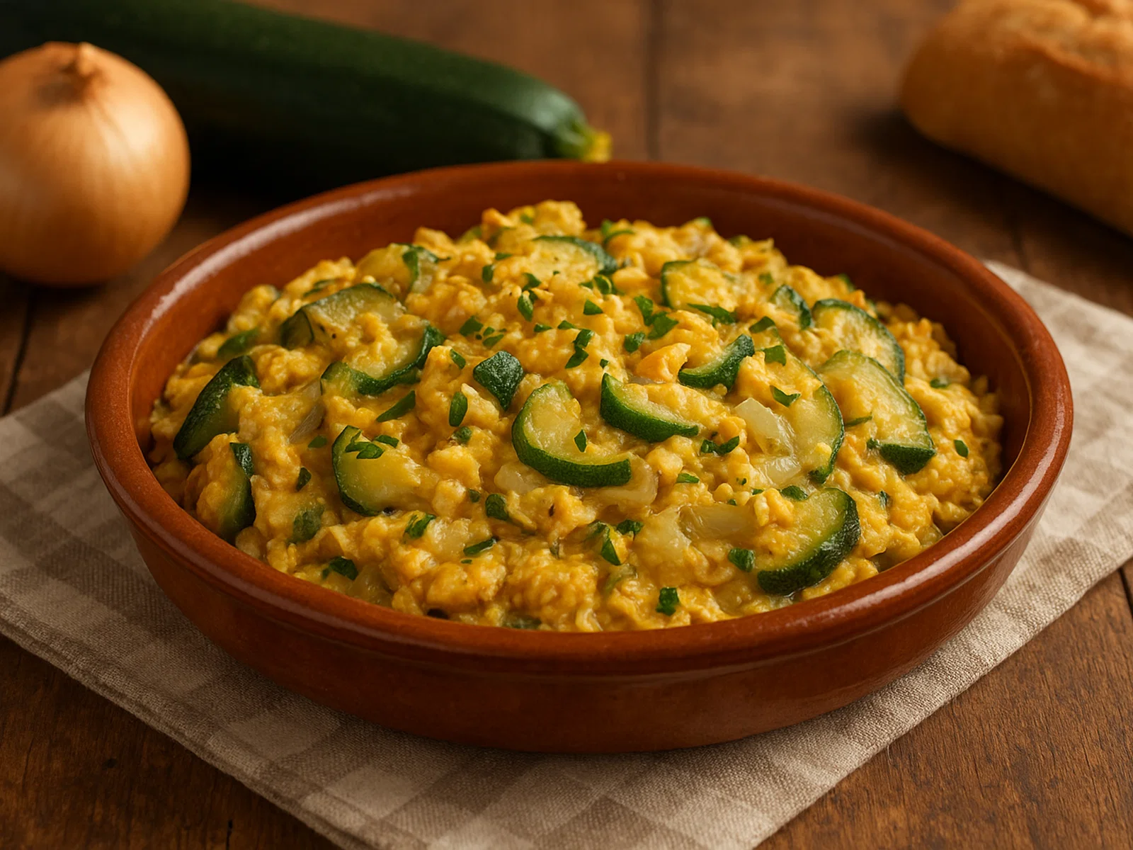 Zarangollo – Spanisches Rührei mit Zucchini und Zwiebeln