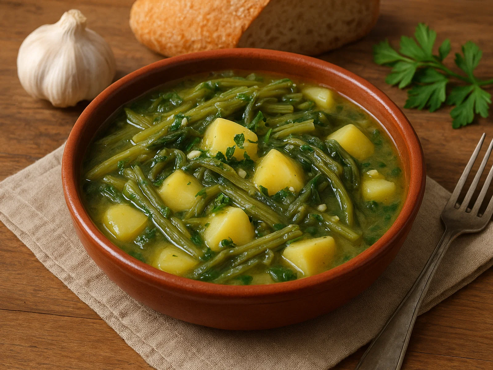 Borraja con patatas – Spanischer Boretsch-Kartoffel-Eintopf
