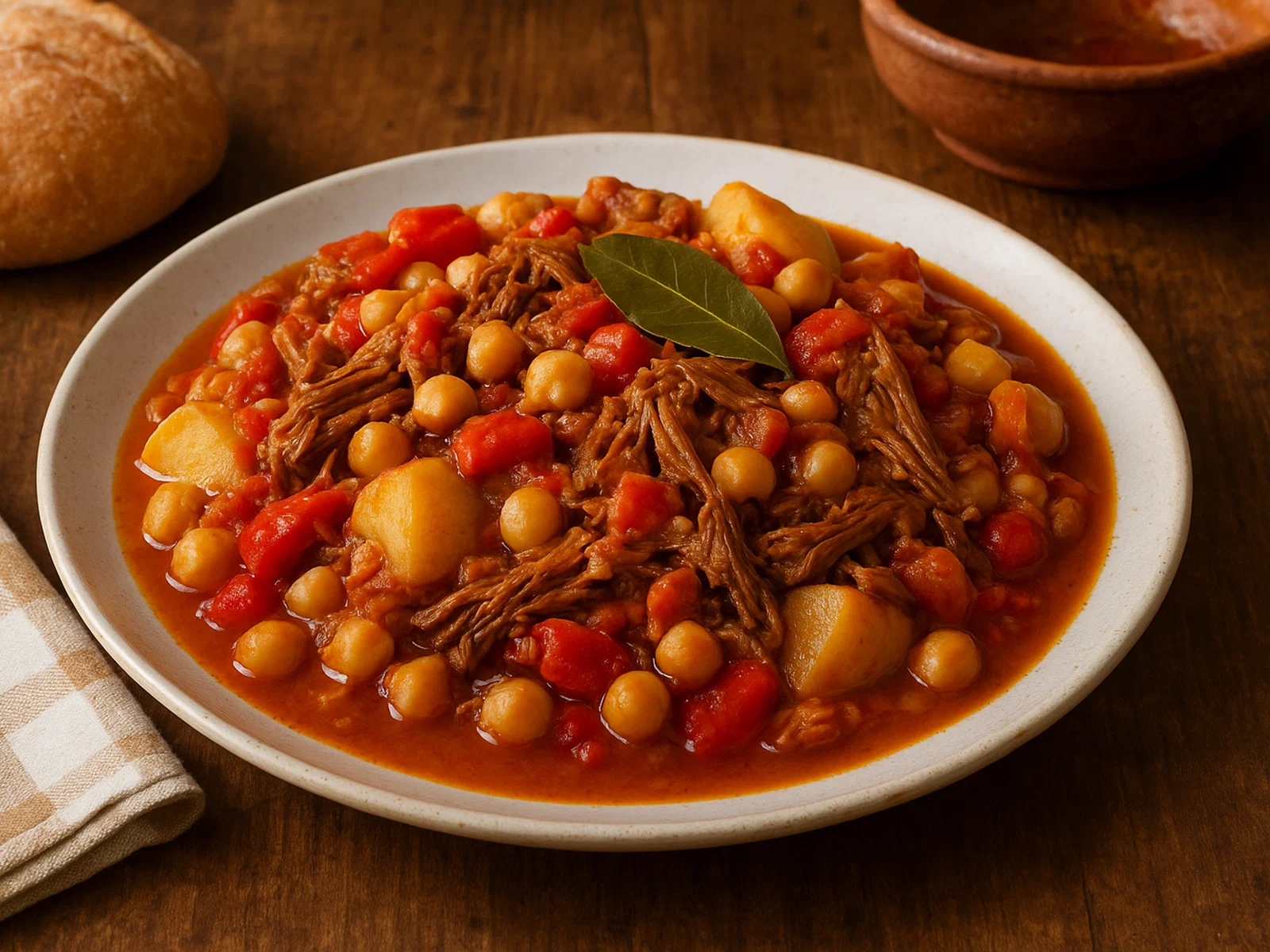 Ropa Vieja Canaria mit Kichererbsen und gezupftem Fleisch