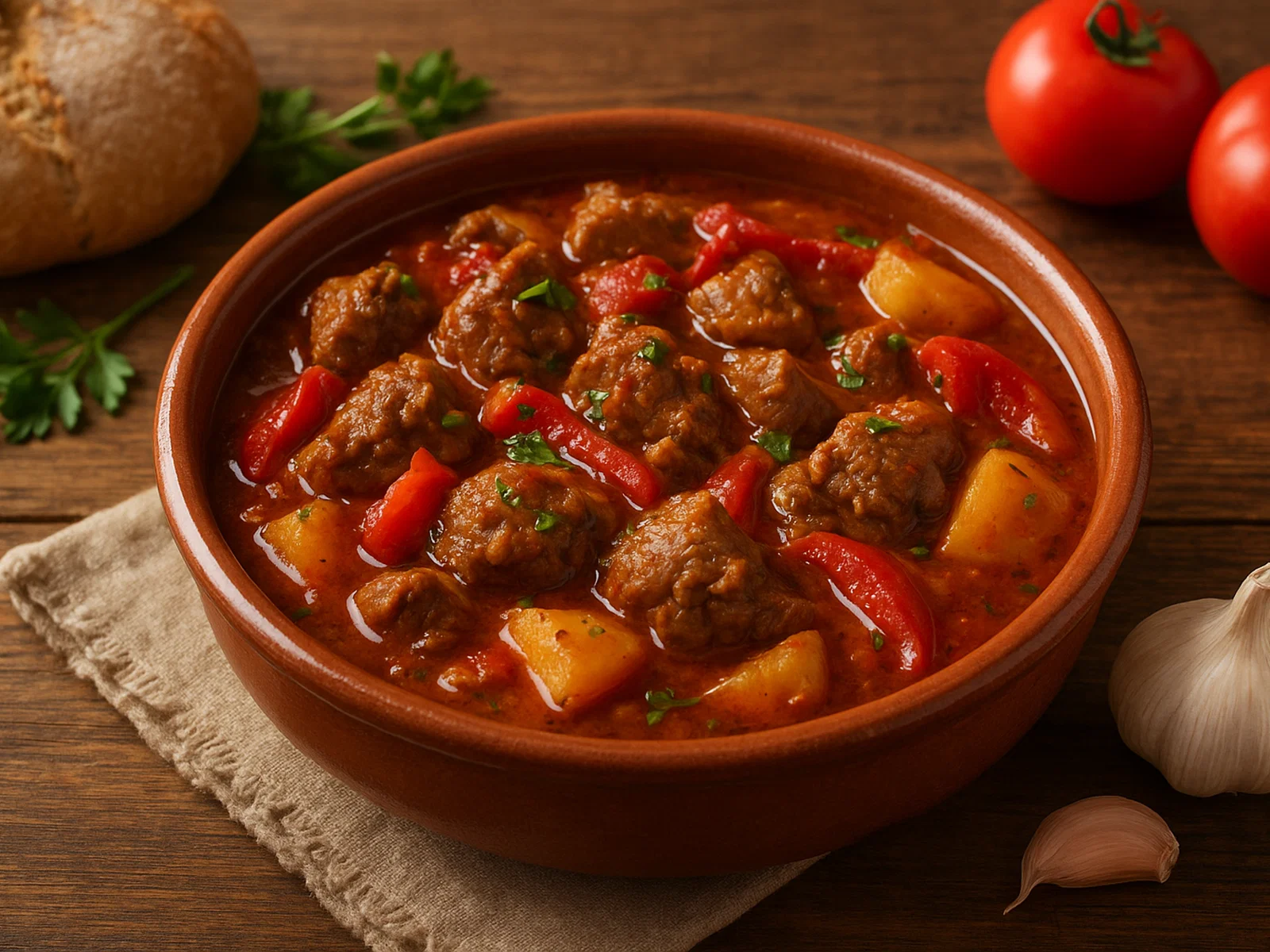 Caldereta de cordero – Spanisches Lammragout mit Paprika und Wein