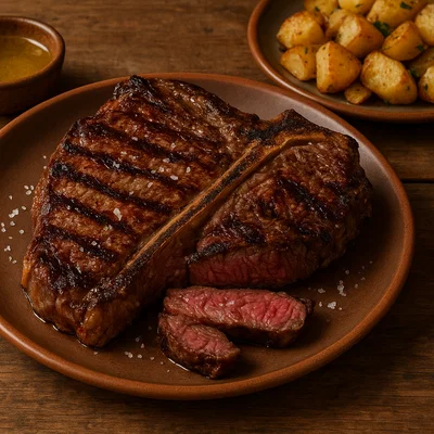 Chuletón – großes gegrilltes Rindersteak am Knochen