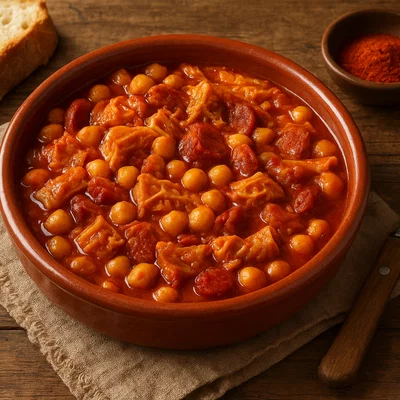 Callos a la gallega – galicische Kutteln mit Kichererbsen