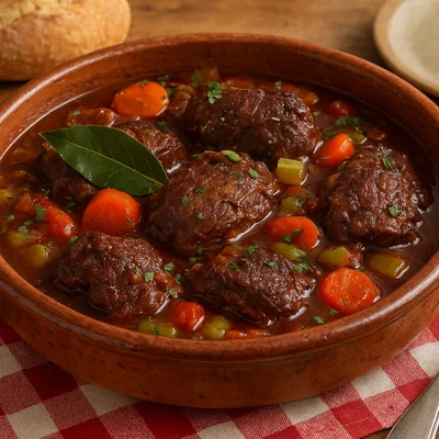 Carrillada en salsa – spanische Schmorbacken in Rotweinsoße