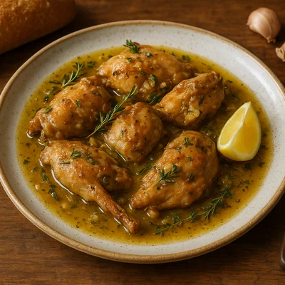 Conejo al ajillo – Kaninchen in Knoblauch-Weißwein-Sauce