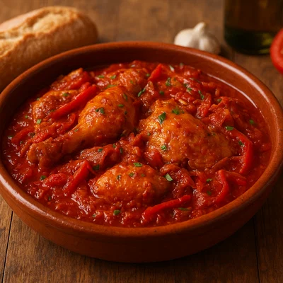 Pollo al chilindrón – Spanisches Paprikahähnchen