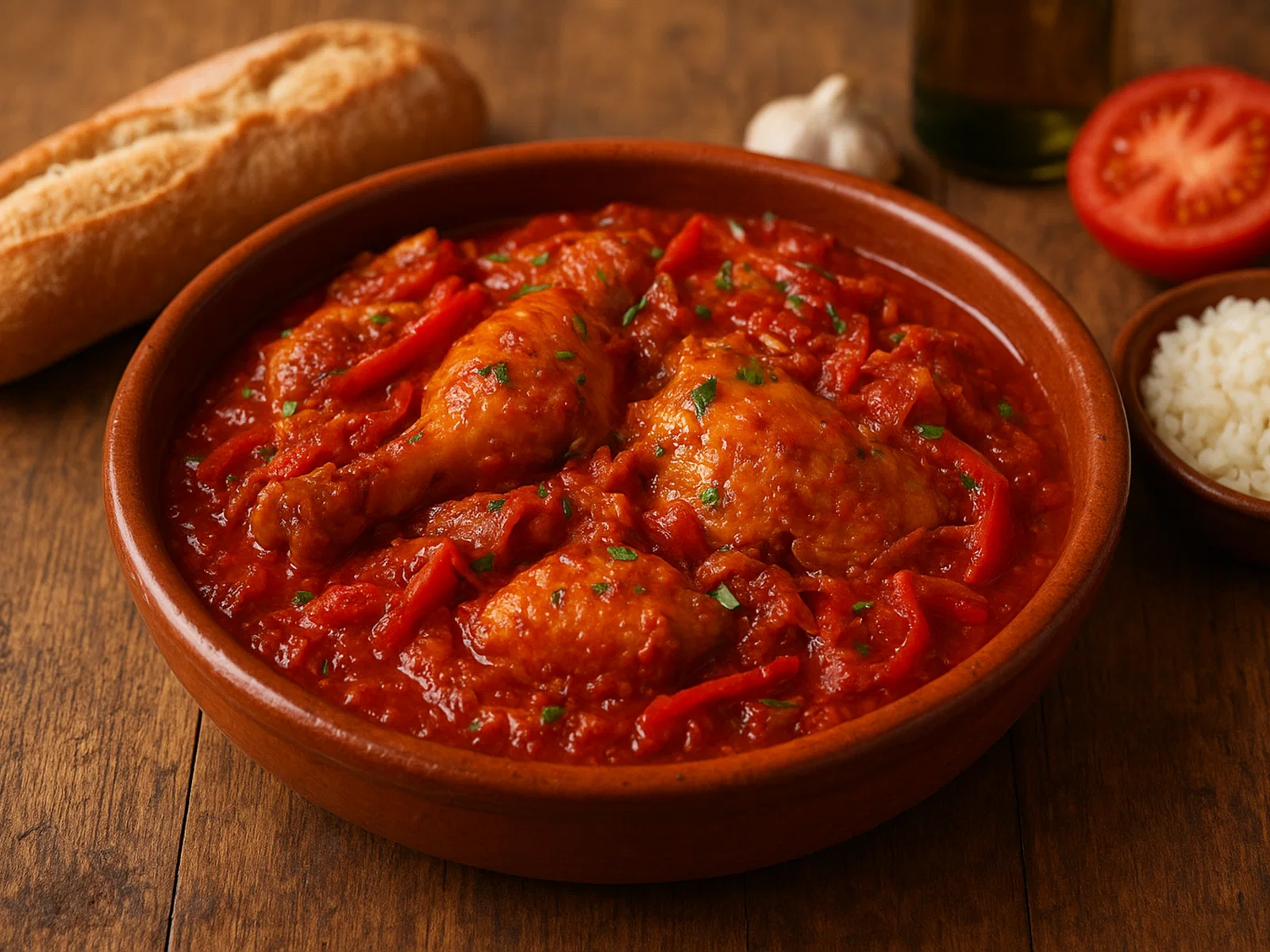 Pollo al chilindrón – Spanisches Paprikahähnchen