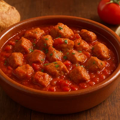 Magro con tomate – Spanische Schweinefleischwürfel in Tomatensoße
