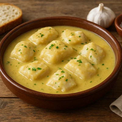 Bacalao al pil pil – Stockfisch in Knoblauch-Olivenöl-Emulsion