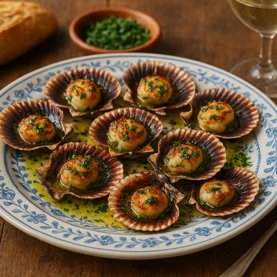 Zamburiñas a la plancha – Galicische Jakobsmuscheln vom Grill