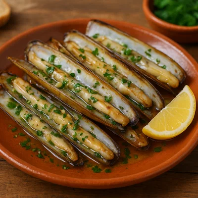 Navajas a la plancha – Gegrillte Schwertmuscheln