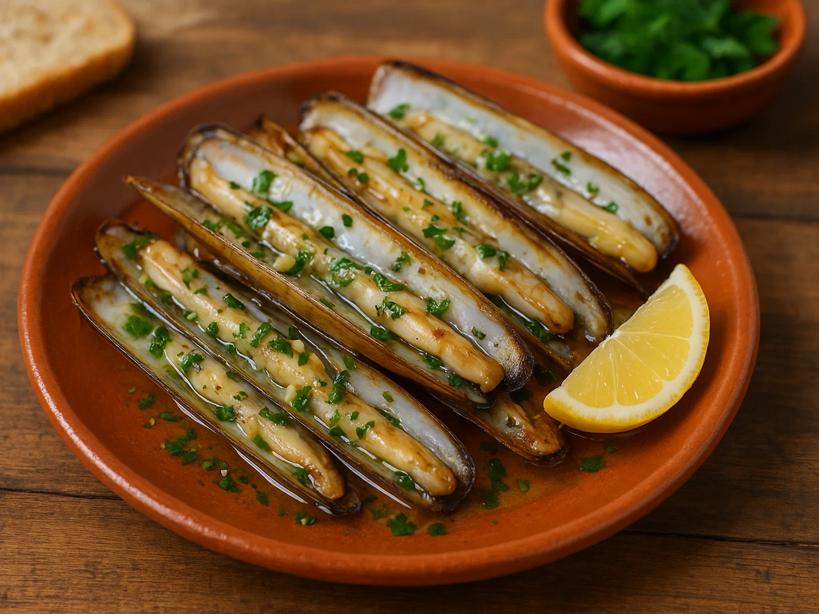 Navajas a la plancha – Gegrillte Schwertmuscheln