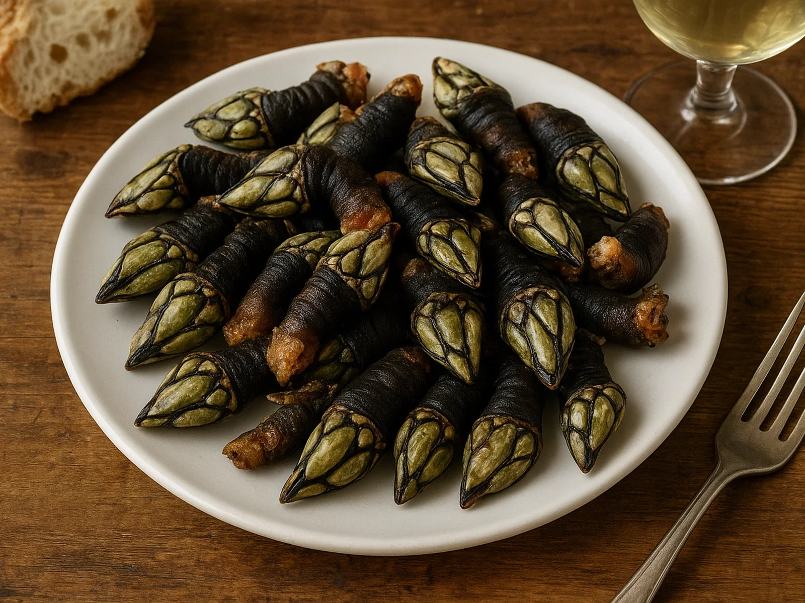 Percebes – Gekochte Entenmuscheln