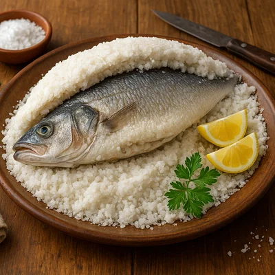 Lubina a la sal – Wolfsbarsch in der Salzkruste