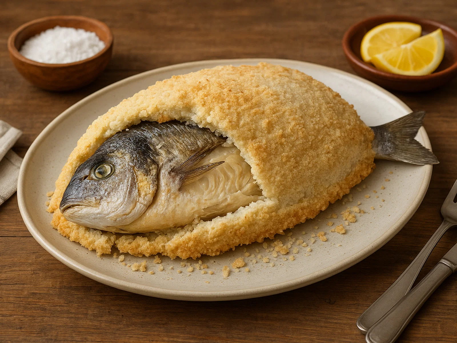 Dorada a la sal – Goldbrasse in der Salzkruste