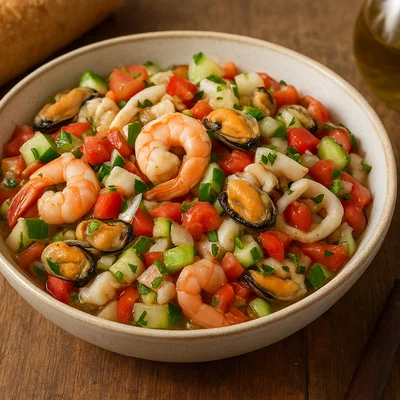 Salpicón de Marisco – Kalter Meeresfrüchtesalat mit Vinaigrette