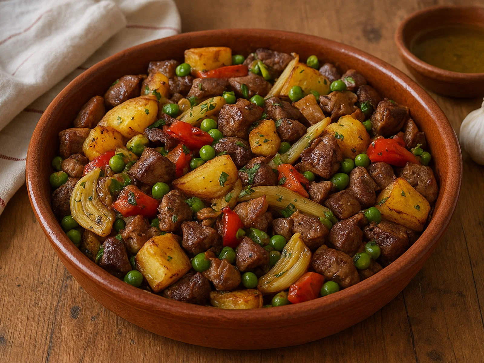Frito mallorquín – mallorquinische Pfanne aus Innereien, Kartoffeln und Gemüse