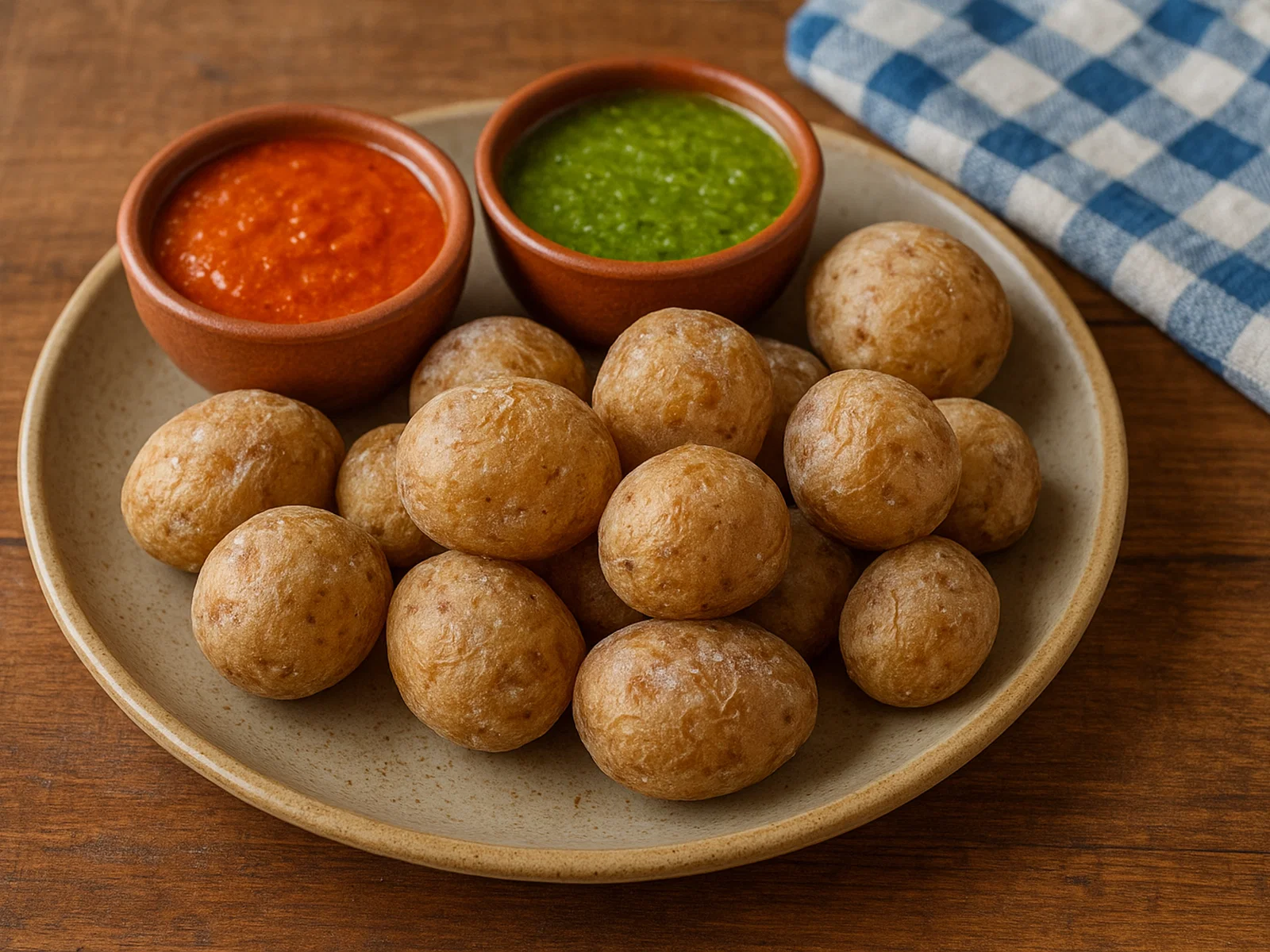 Papas arrugadas con Mojo Rojo und Mojo Verde