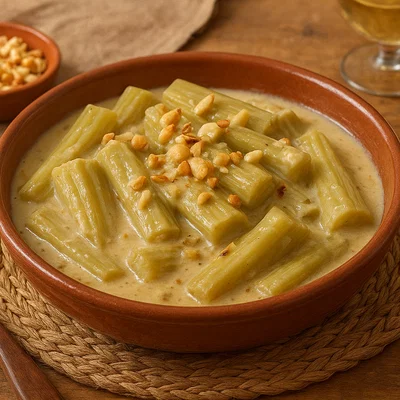 Cardo en salsa de almendras – Kardonen in spanischer Mandelsoße