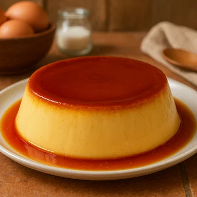 Klassischer spanischer Flan (Karamellpudding)
