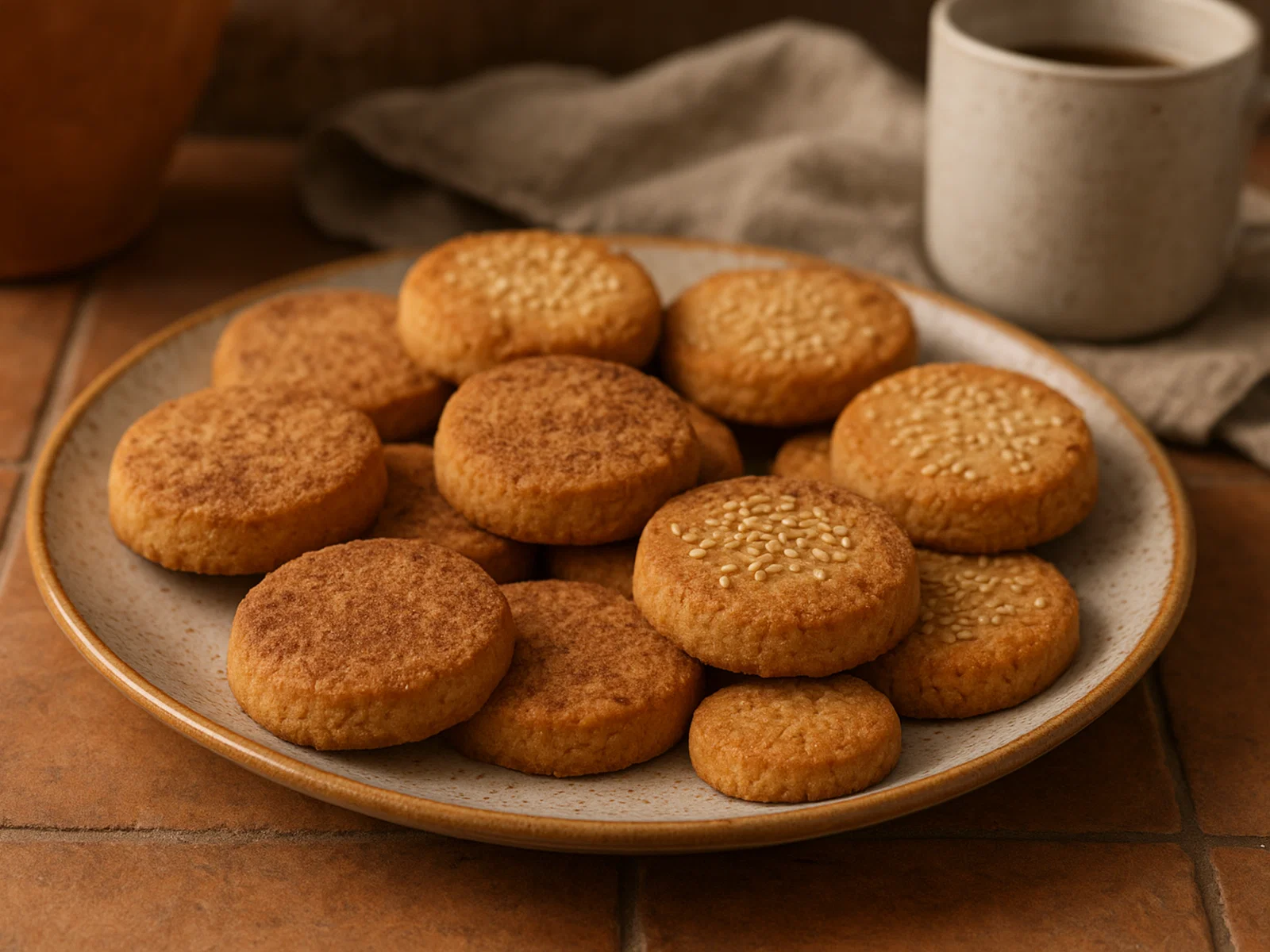 Mantecados aus Estepa (Spanische Schmalz-Mürbeteigplätzchen)