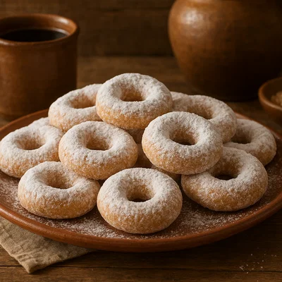 Roscos de Vino – Spanische Wein-Anis-Kringel mit Puderzucker
