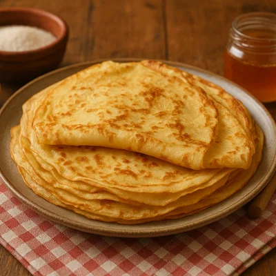 Asturische Frixuelos (dünne spanische Crêpes)
