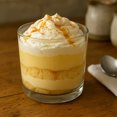 Goxua – Baskisches Schichtdessert mit Sahne, Vanillecreme und Biskuit