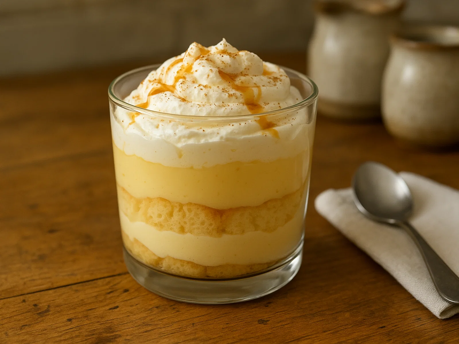 Goxua – Baskisches Schichtdessert mit Sahne, Vanillecreme und Biskuit