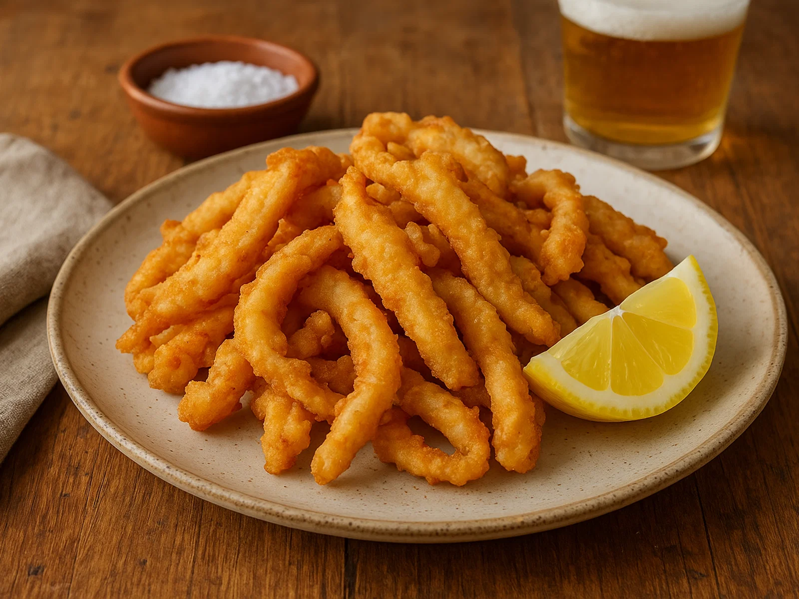 Kantabrische Rabas – Frittierte Tintenfischstreifen