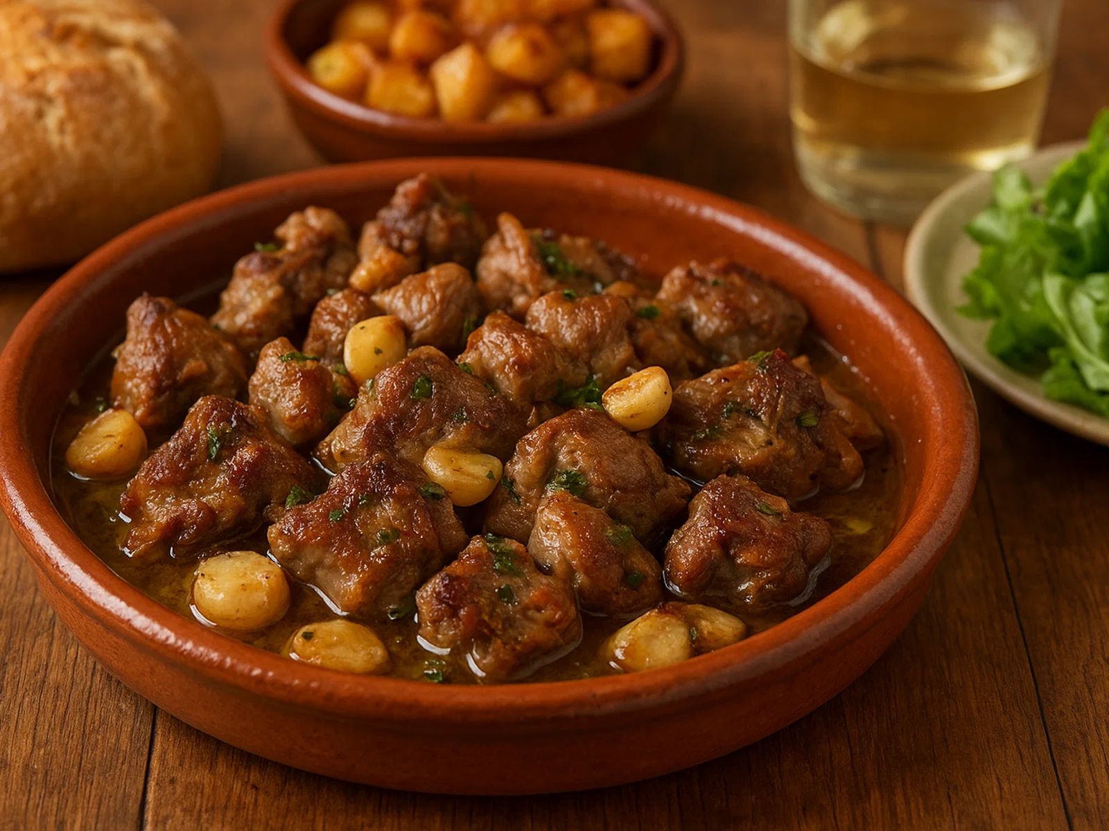 Choto al ajillo – Zicklein mit viel Knoblauch gebraten