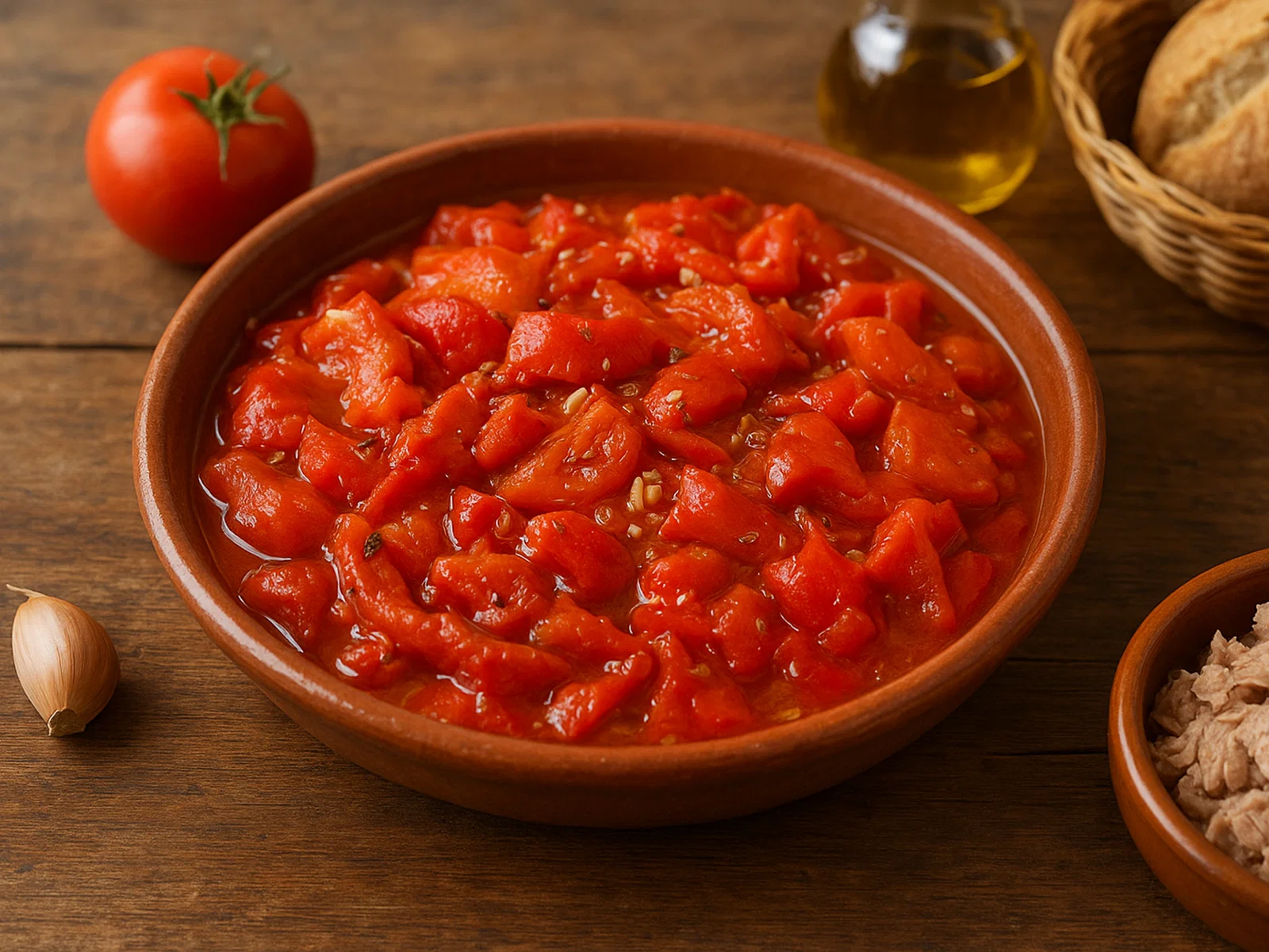 Asadillo manchego – Salat aus gerösteter Paprika und Tomate