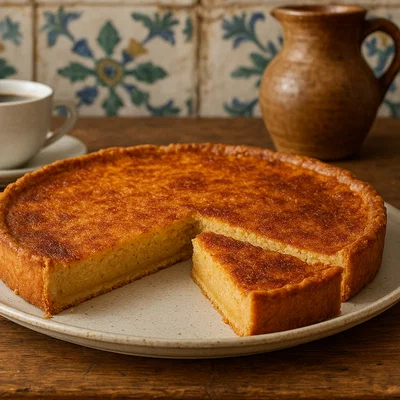 Técula Mécula – Mandel‑Eigelb‑Tarte aus Olivenza