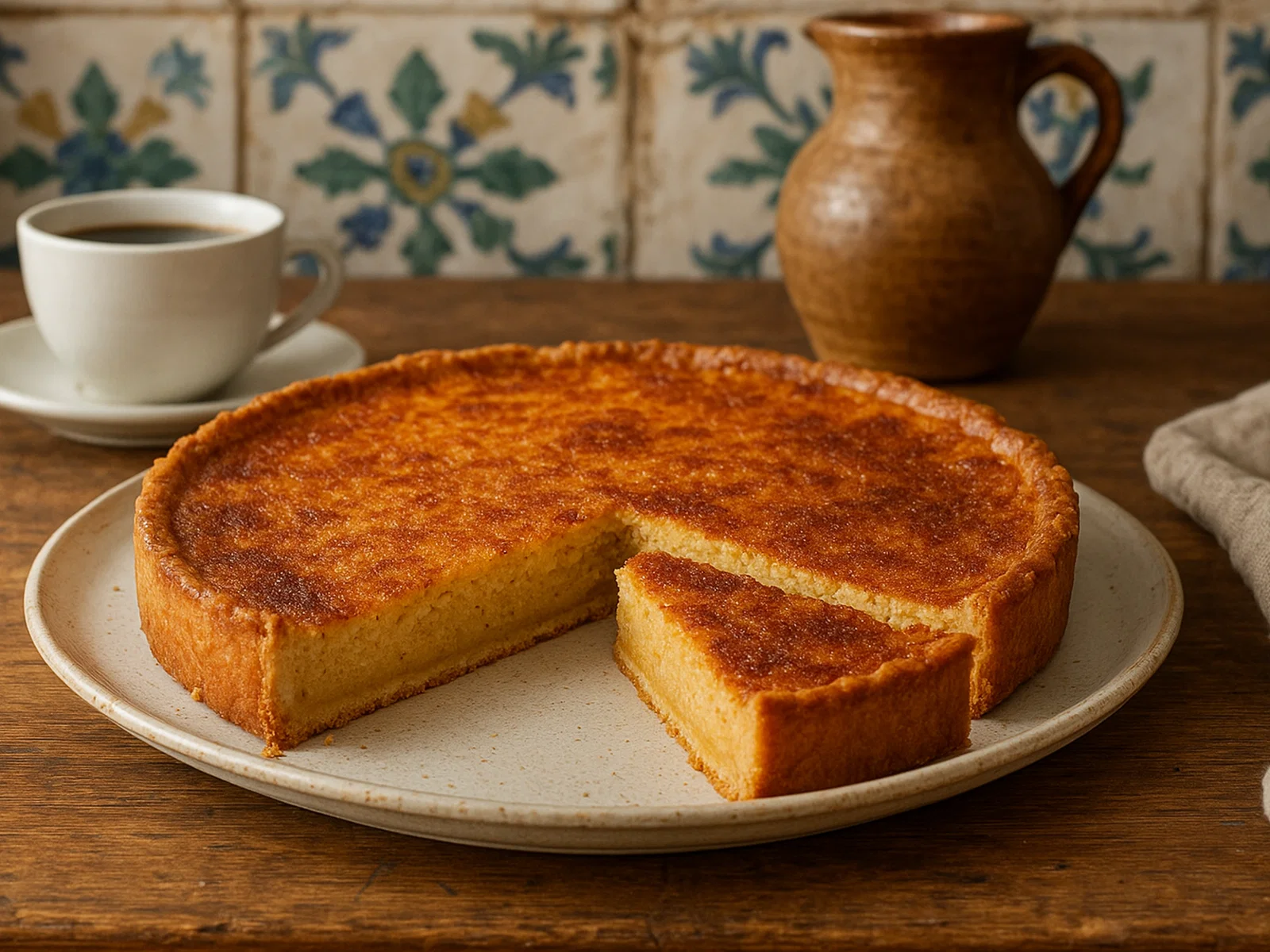 Técula Mécula – Mandel‑Eigelb‑Tarte aus Olivenza