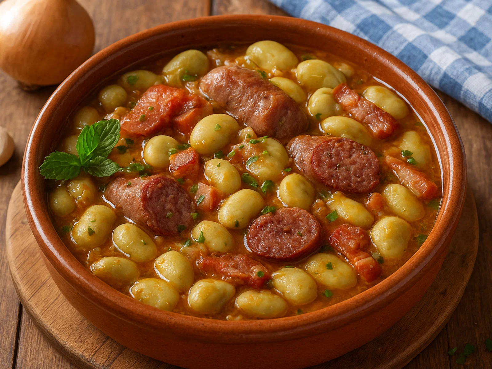 Faves a la catalana – Dicke Bohnen mit Botifarra und Speck