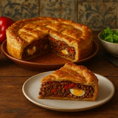 Pastel de Carne Murciano (Murcianische Fleischpastete)