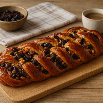 Trenza de Almudévar – Spanischer Hefezopf mit Trockenfrüchten
