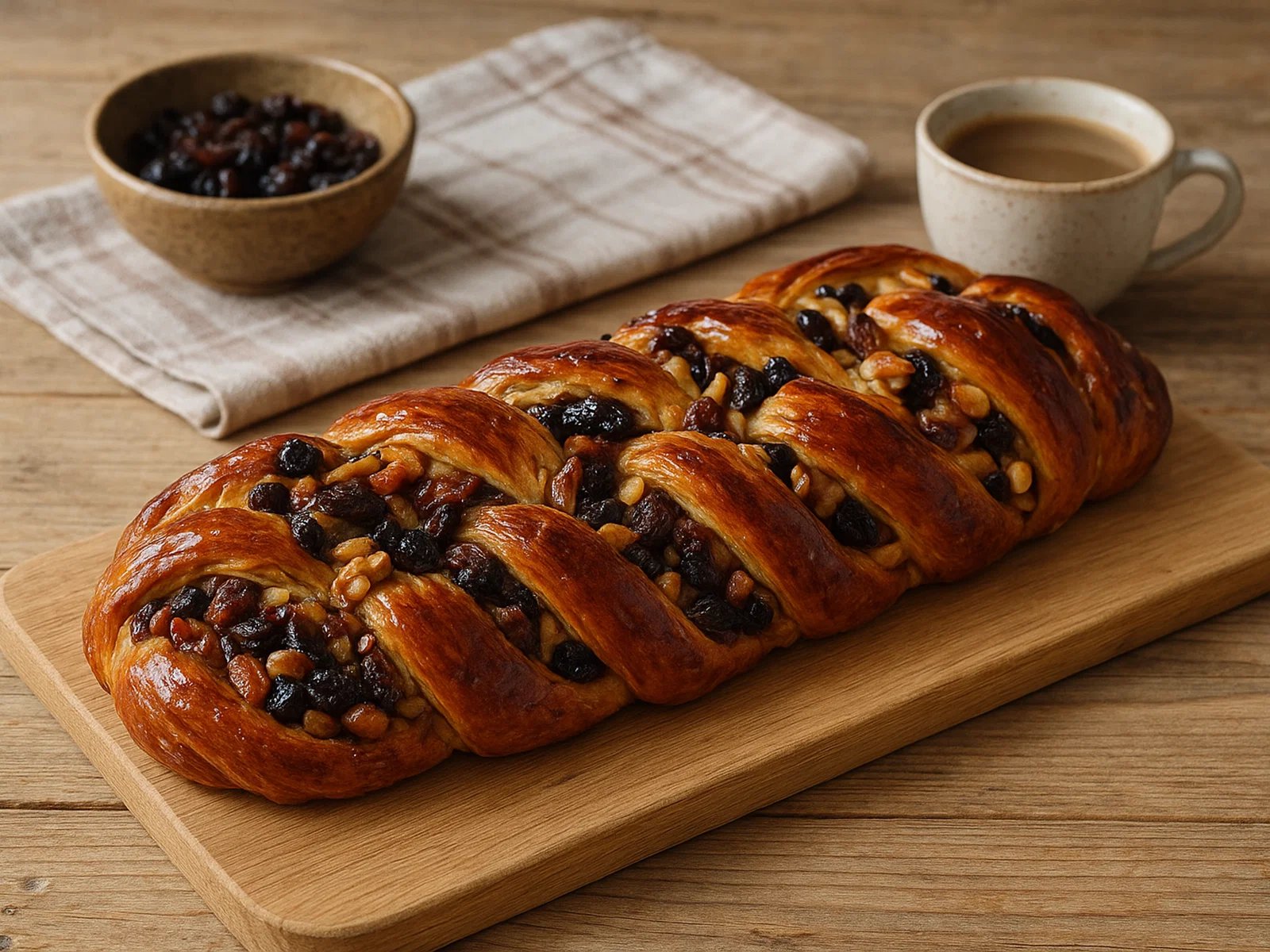 Trenza de Almudévar – Spanischer Hefezopf mit Trockenfrüchten