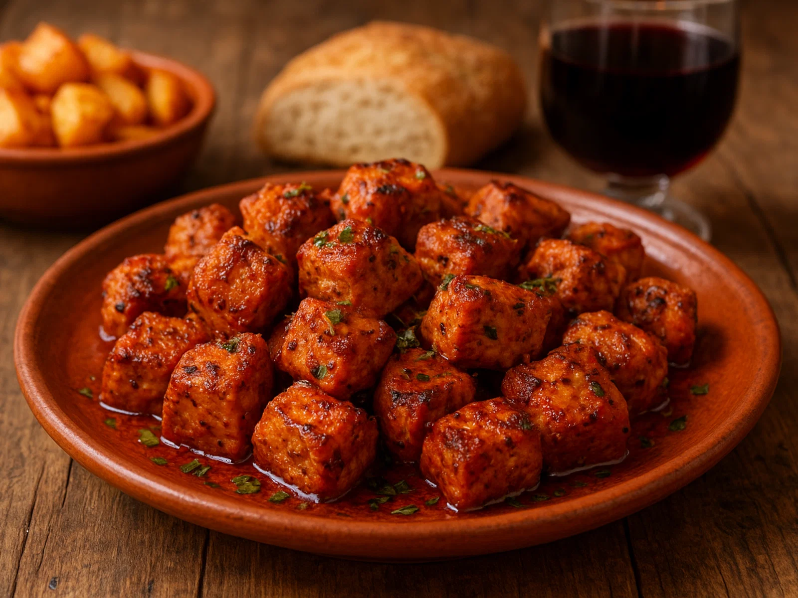Carne Fiesta – kanarisch marinierte Schweinefleischwürfel