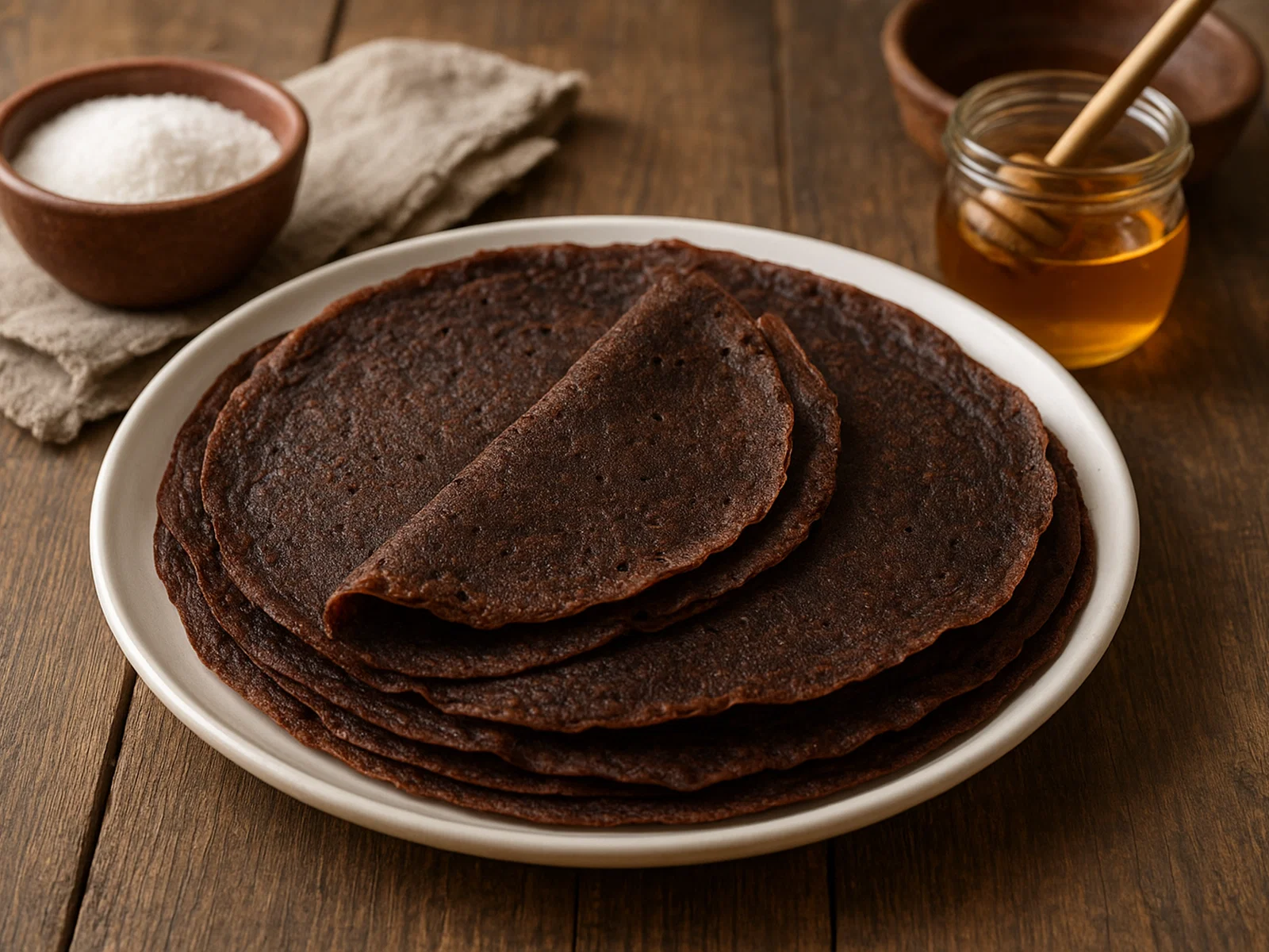 Galicische Filloas de Sangre (Crêpes mit Schweineblut)