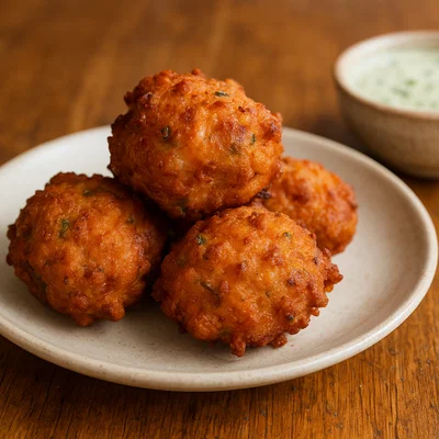 Karibische Conch-Fritters (Muschelbällchen)