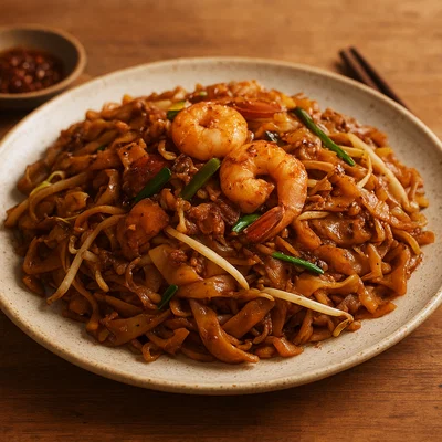 Char Kway Teow – malaysische gebratene Reisbandnudeln