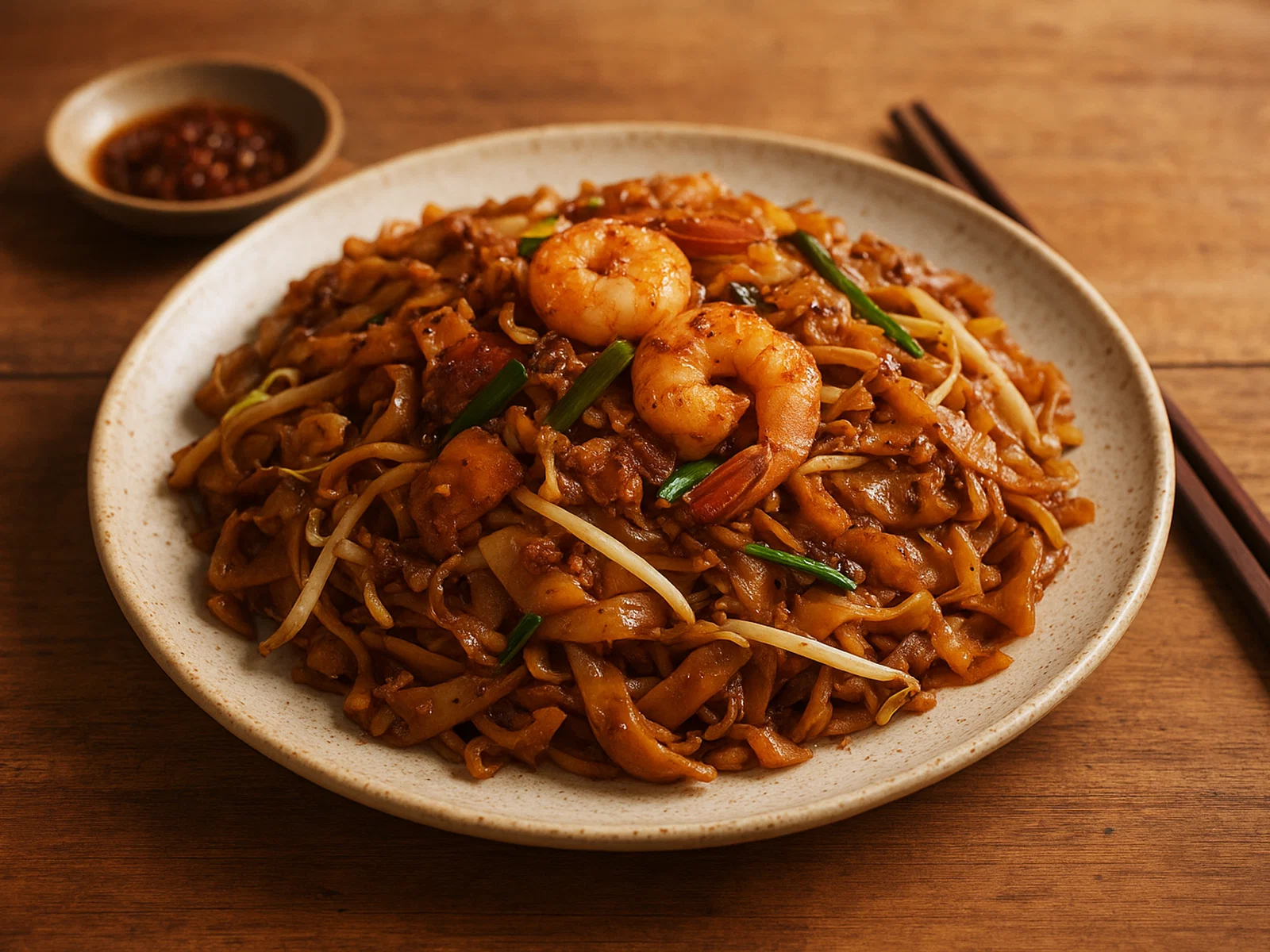Char Kway Teow – malaysische gebratene Reisbandnudeln