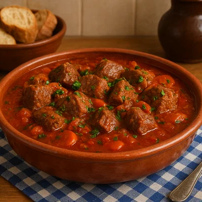 Portugiesischer Rindfleisch-Estufado (geschmorter Eintopf)