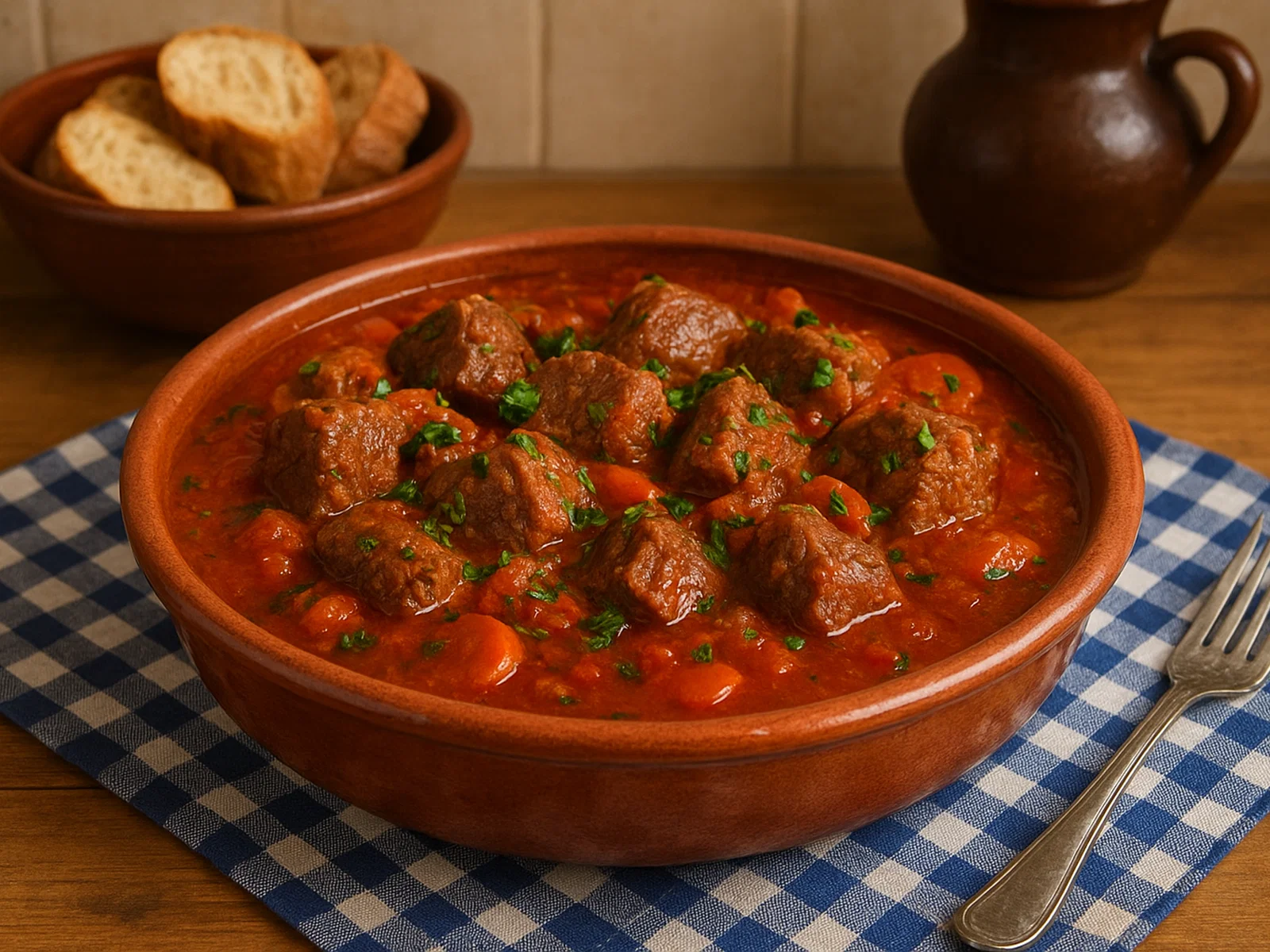 Portugiesischer Rindfleisch-Estufado (geschmorter Eintopf)