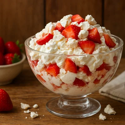 Klassischer Eton Mess mit Erdbeeren