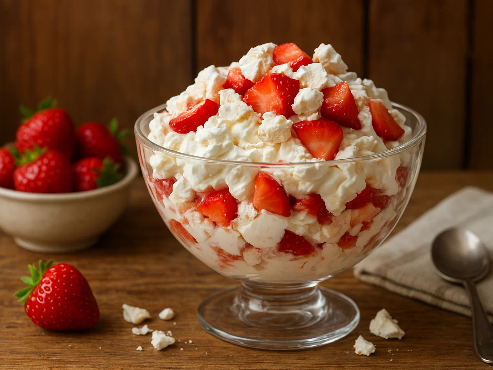 Klassischer Eton Mess mit Erdbeeren
